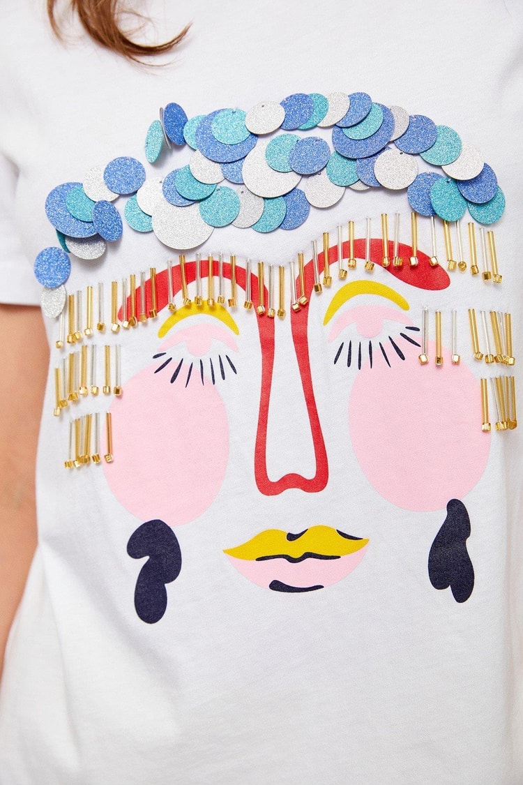 Ekru 1YM2CTS0093 T-SHIRT Kadın T-Shirt modelleri