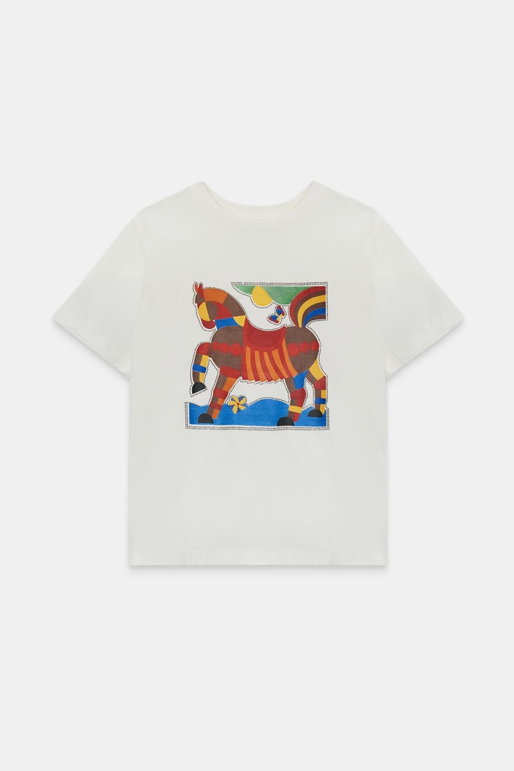 Ekru 2YB4CTS0430 T-SHIRT Kadın T-Shirt modelleri
