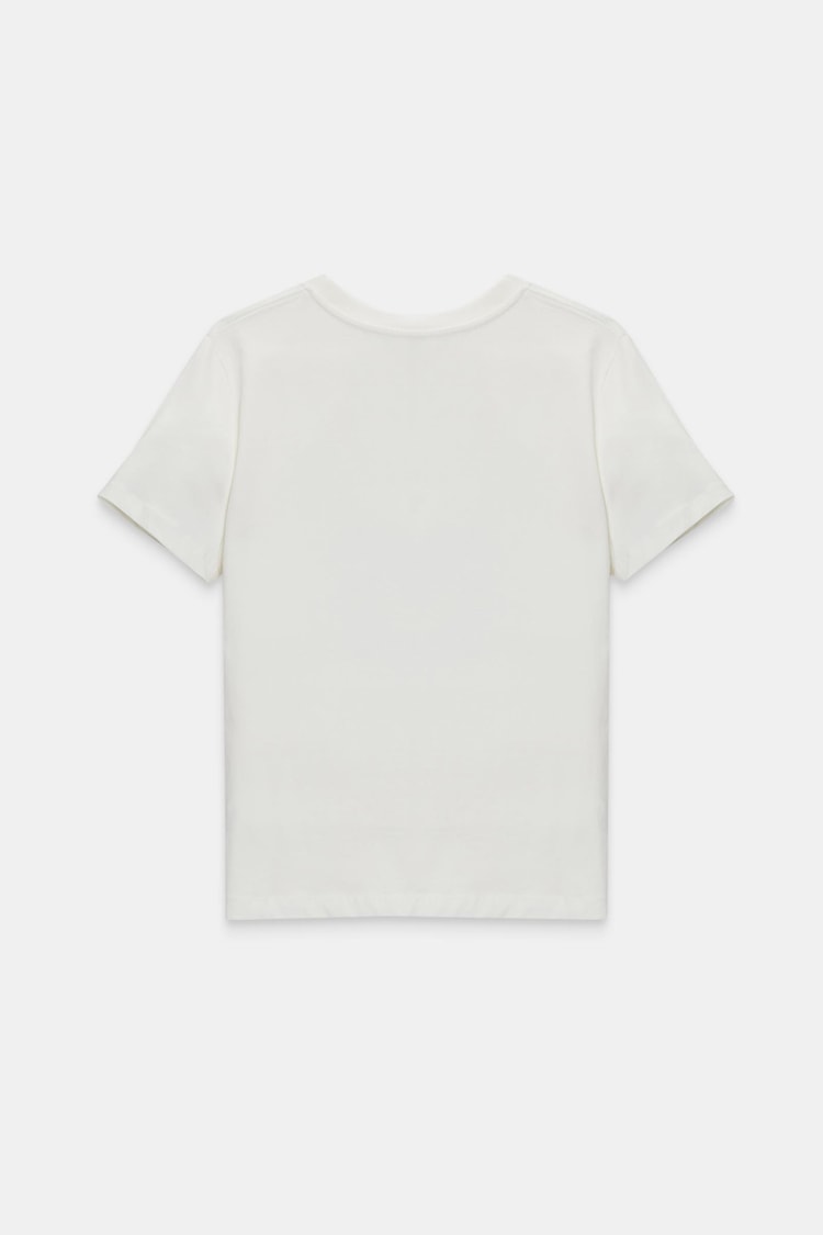 Ekru 2YB4CTS0430 T-SHIRT Kadın T-Shirt modelleri
