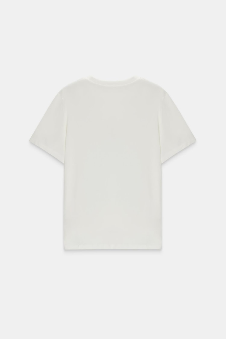 Ekru 2YB4CTS0431 T-SHIRT Kadın T-Shirt modelleri