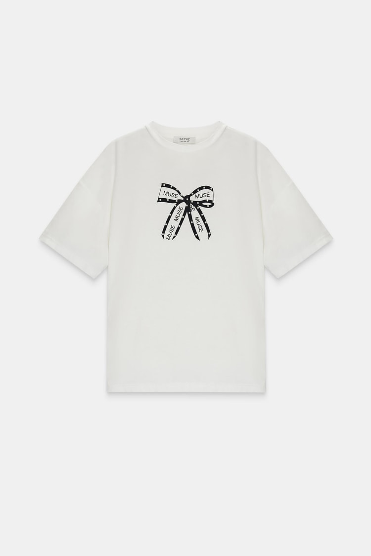 Ekru 2YB4CTS0436 T-SHIRT Kadın T-Shirt modelleri