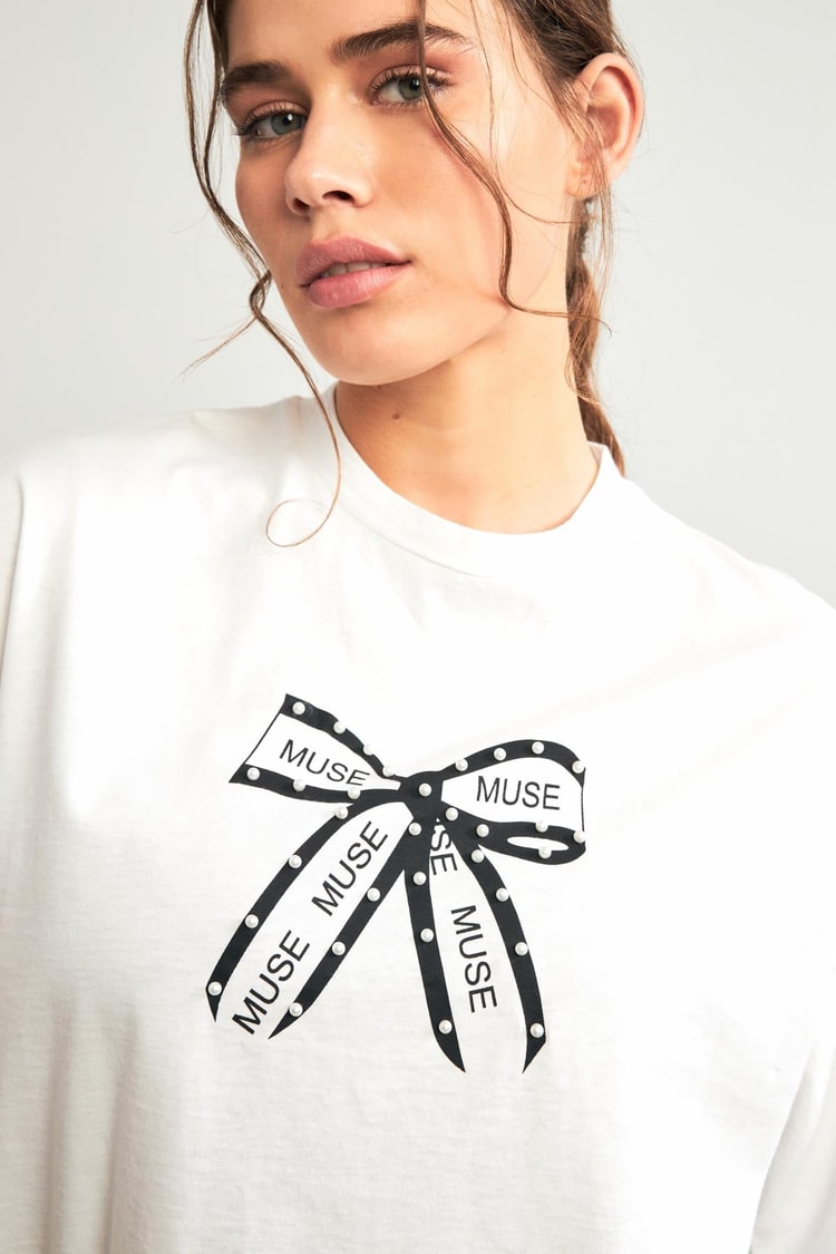 Ekru 2YB4CTS0436 T-SHIRT Kadın T-Shirt modelleri