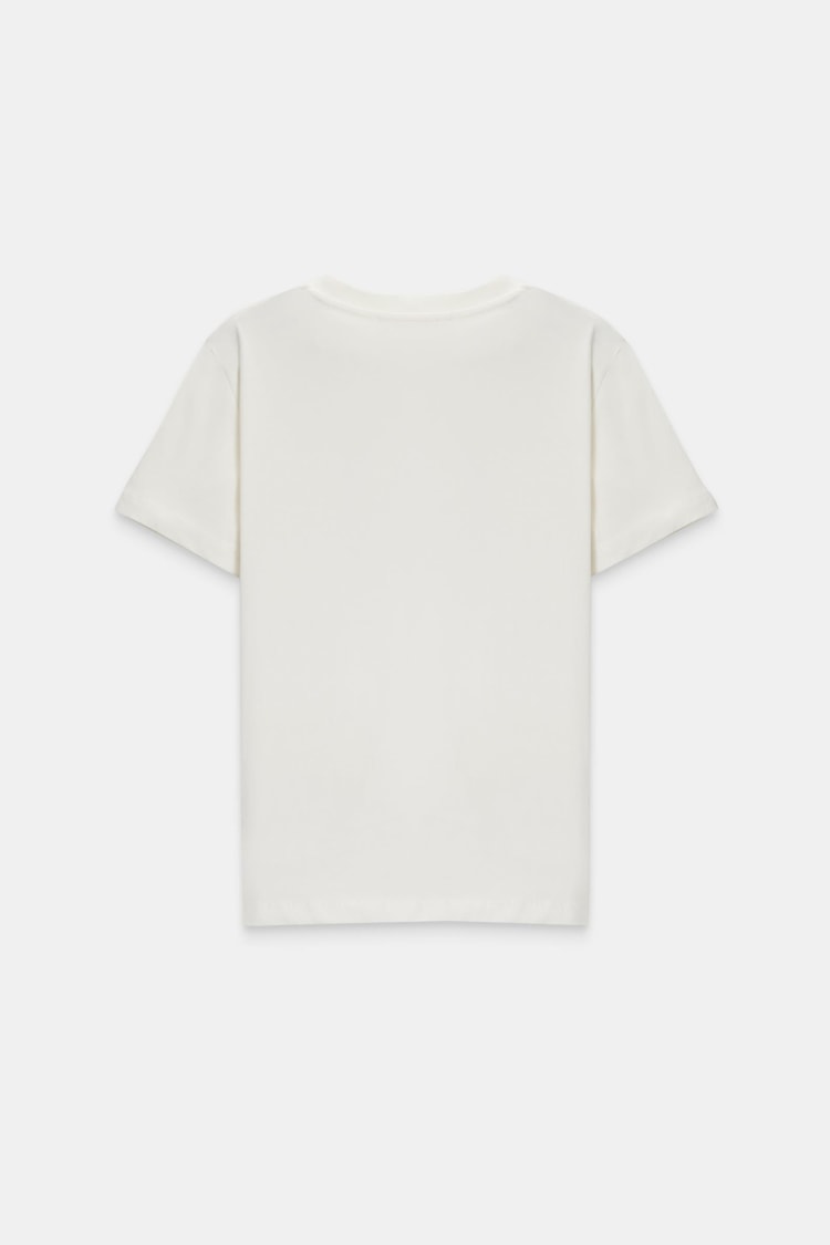 Ekru 2YB4CTS0439 T-SHIRT Kadın T-Shirt modelleri