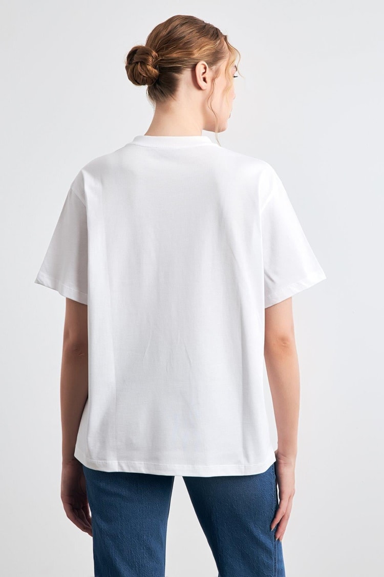 Ekru 2YB4CTS0446 TSHIRT Kadın T-Shirt modelleri