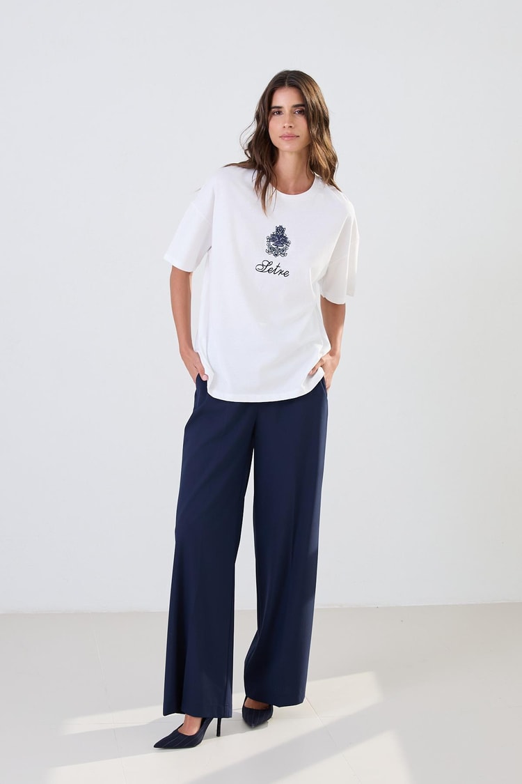 Ekru 2YD2CTS0349 T-SHİRT Kadın T-Shirt modelleri