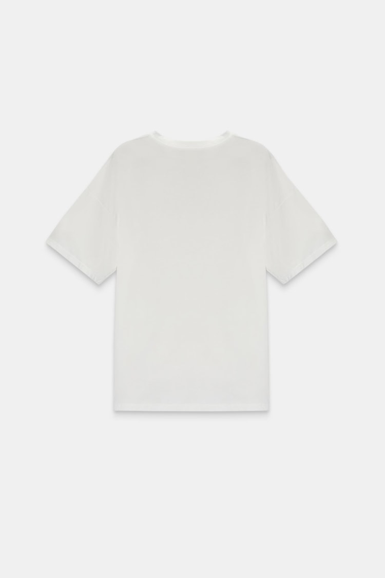 Ekru 2YD2CTS0433 T-SHIRT Kadın T-Shirt modelleri