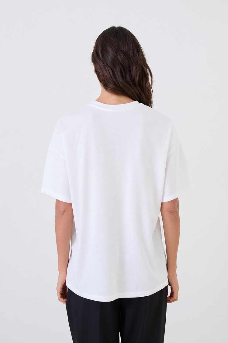 Ekru 2YD2CTS0433 T-SHIRT Kadın T-Shirt modelleri