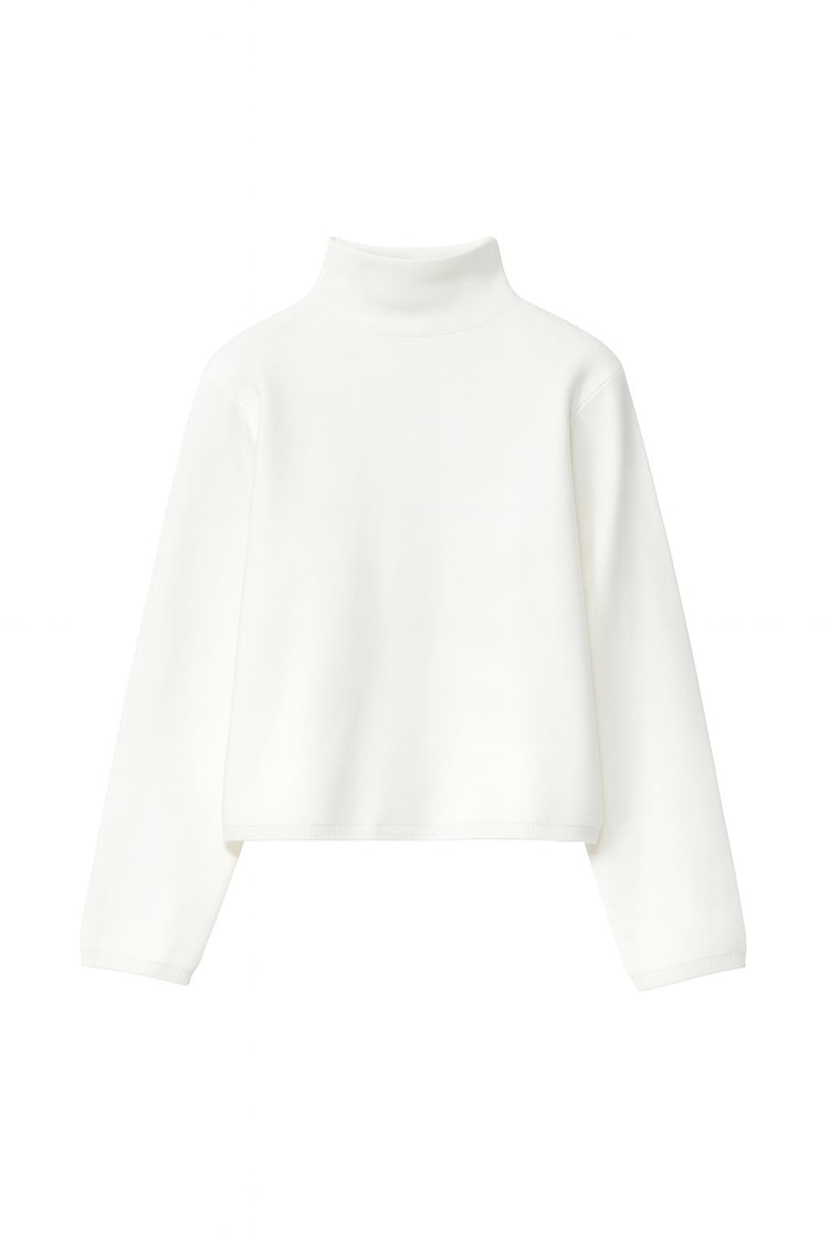Ekru Balıkçı Yaka Uzun Kollu Triko Kadın Triko modelleri