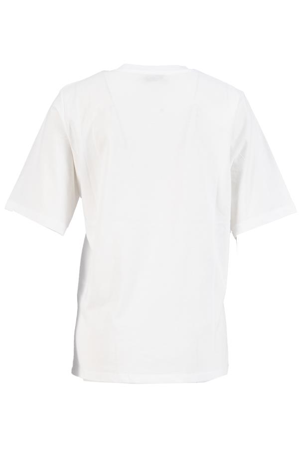 Ekru Baskı Detaylı Basic Bisiklet Yaka T-Shirt Kadın T-Shirt modelleri