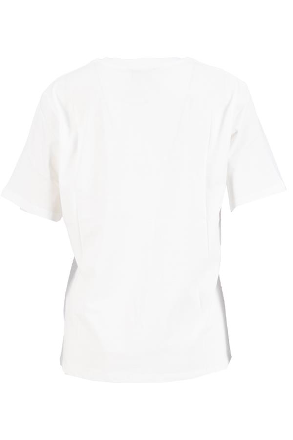 Ekru Baskı Detaylı Bisiklet Yaka T-Shirt Kadın T-Shirt modelleri