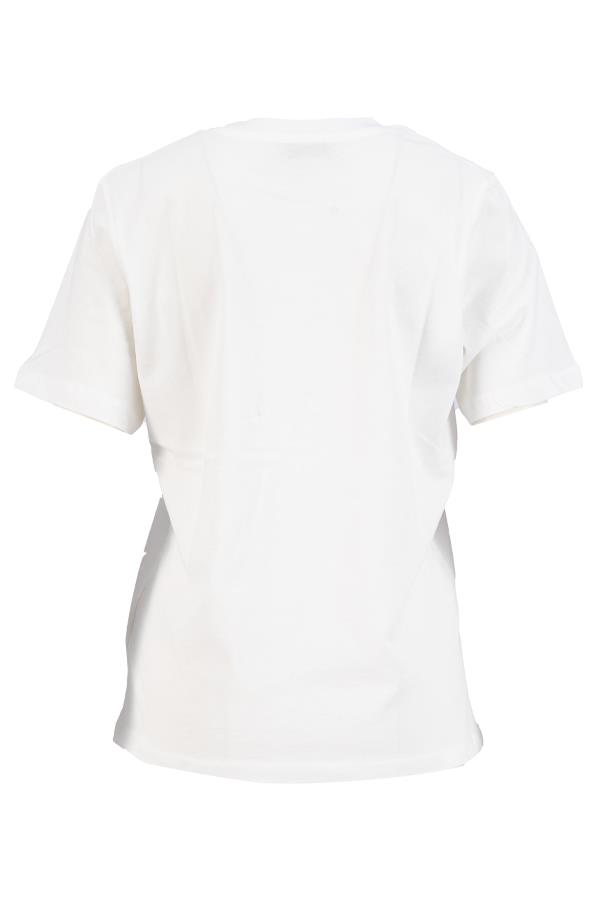 Ekru Bisiklet Yaka Taş Detaylı Baskılı Basic T-Shirt Kadın T-Shirt modelleri