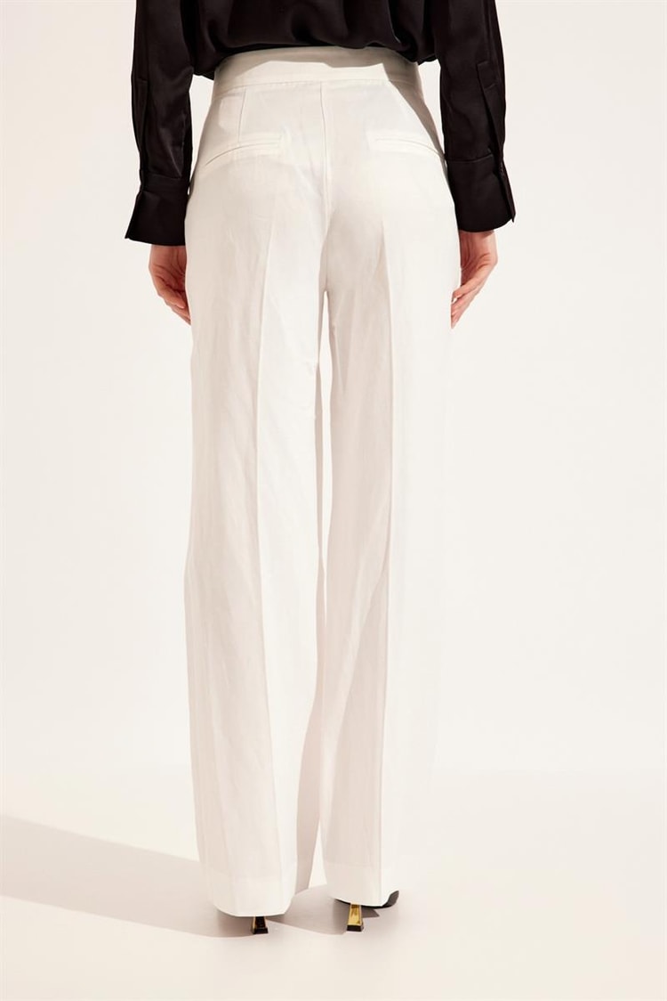 Ekru Bol Kesim Cep Detaylı Pantalon Kadın Pantolon modelleri