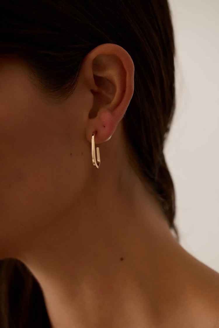 Ekru Çift Taraf Kullanımlı İnci Kapamalı Rose Gold Vıp Halka Küpe Kadın Kategorisiz modelleri