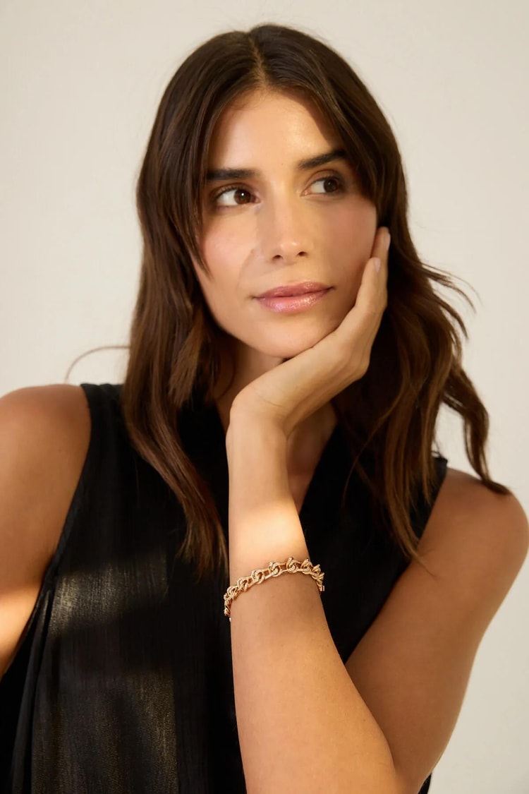 Ekru Düğüm Model Zirkon Taşlı Rose Gold Vıp Bileklik Kadın Kategorisiz modelleri