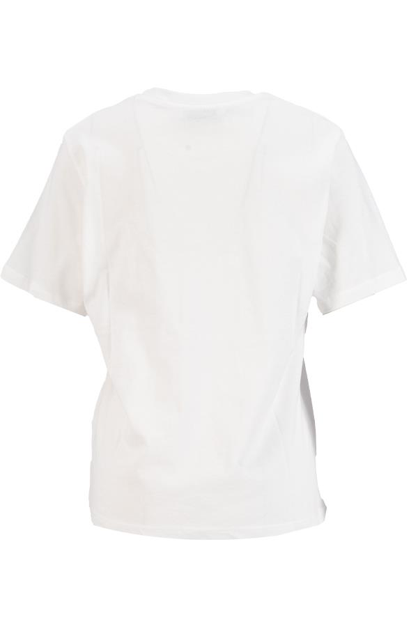 Ekru Mini Baskı Detaylı Bisiklet Yaka Kısa Kollu T-Shirt Kadın T-Shirt modelleri