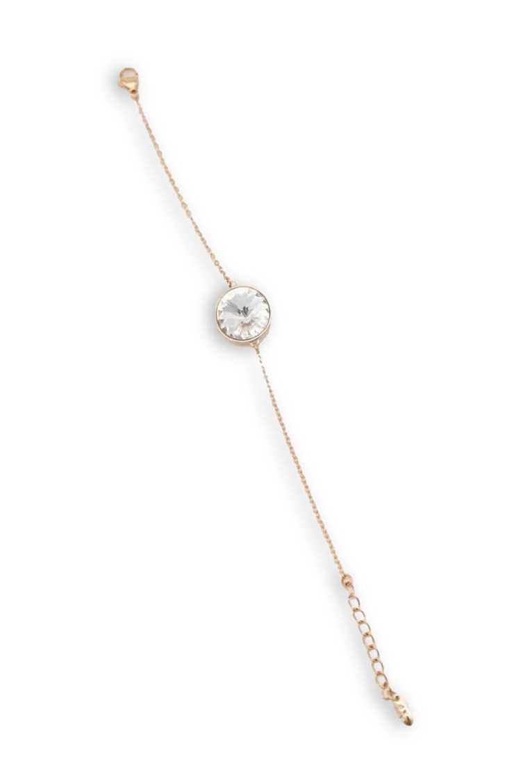 Ekru Tek Taş Rose Gold Vıp Zincir Bileklik Kadın Bileklik modelleri