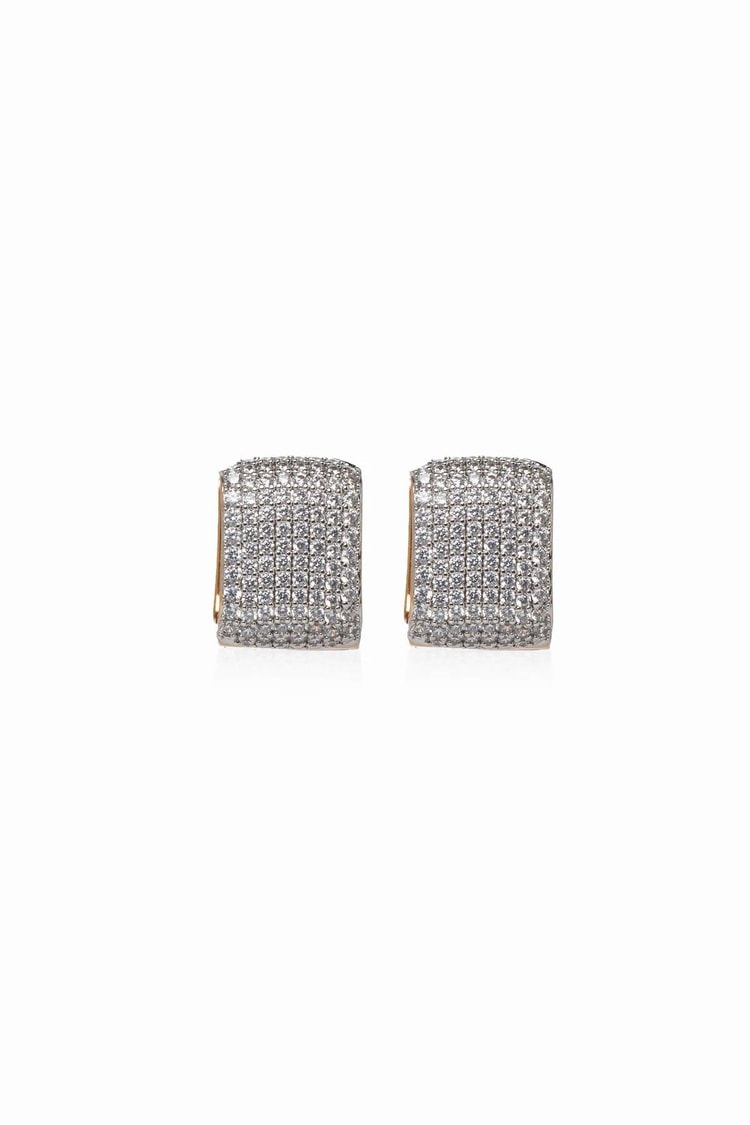 Ekru Vıp Seri 8 Sıra Zirkon Taşlı Rose Gold Halka Küpe 17mm Kadın Kategorisiz modelleri