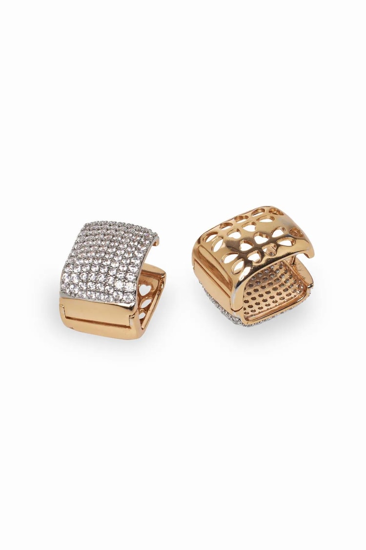 Ekru Vıp Seri 8 Sıra Zirkon Taşlı Rose Gold Halka Küpe 17mm Kadın Kategorisiz modelleri