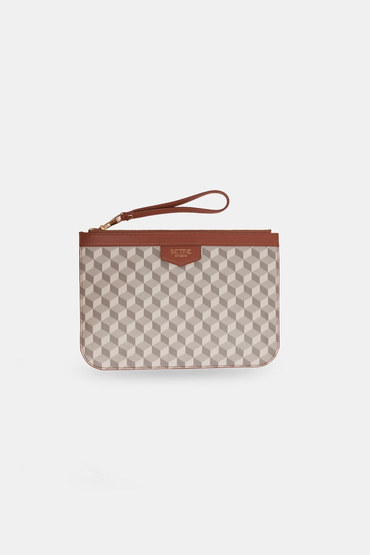 Gri Geometrik Desen Clutch Çanta Kadın Çanta modelleri