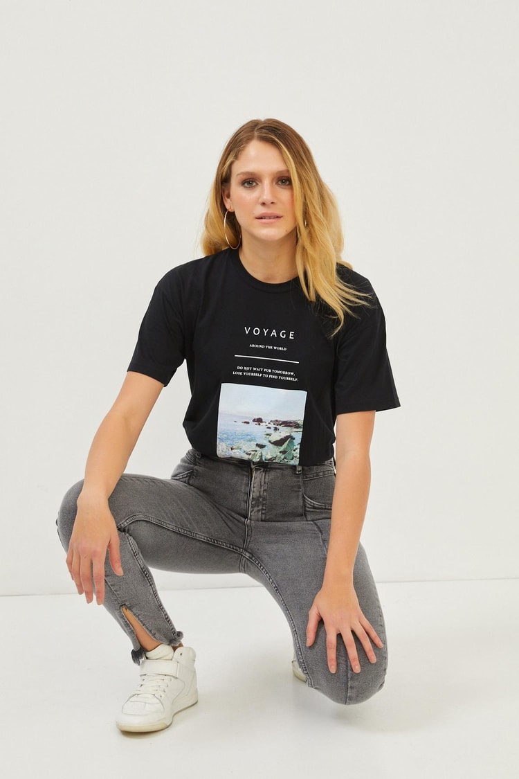 Gri Paçası Yırtmaç Detaylı Skinny Jean Kadın Jean modelleri