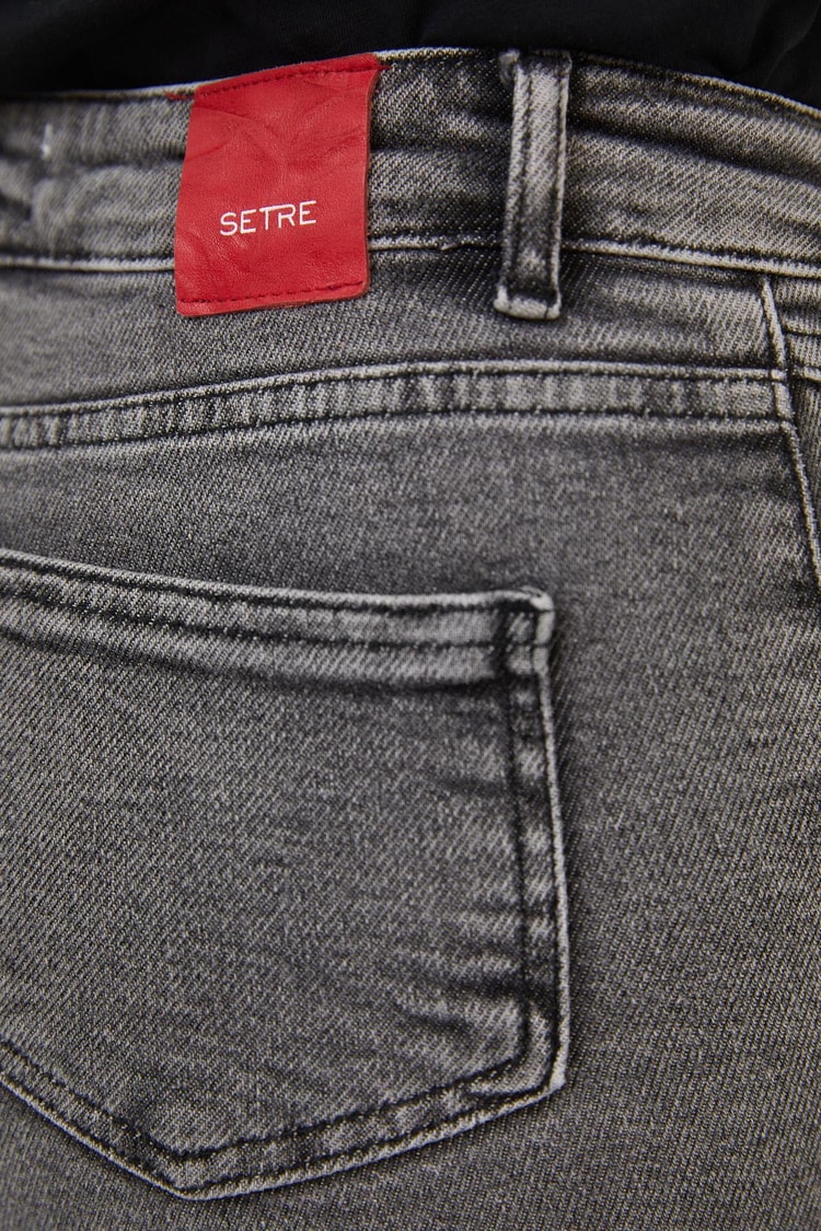Gri Paçası Yırtmaç Detaylı Skinny Jean Kadın Jean modelleri