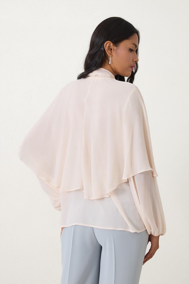 Krem 1YB3WSBL1276 BLUZ Kadın Blouse modelleri