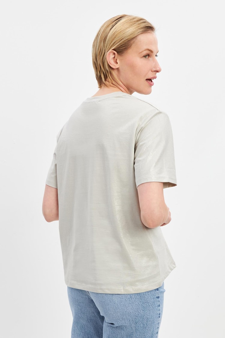 Kül Bisiklet Yaka Basic T-Shirt Kadın Kategorisiz modelleri