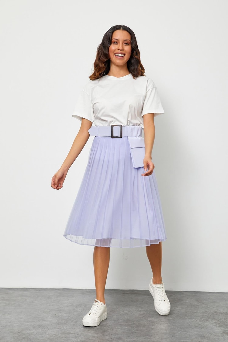 Lila 1YM2CET0119 ETEK Kadın Etek modelleri