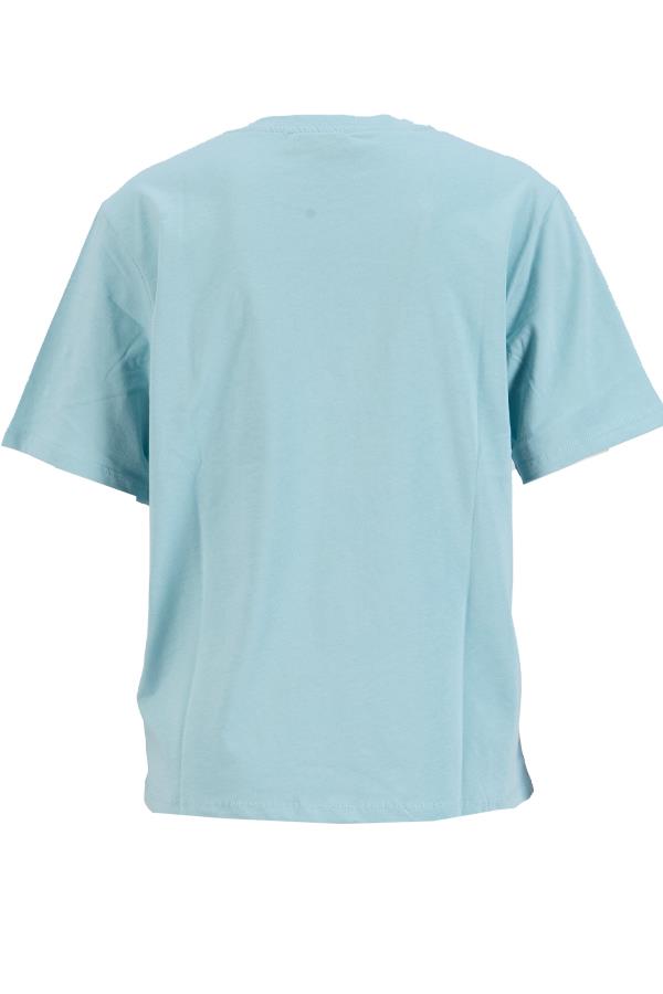 Mavi Baskı Detaylı Bisiklet Yaka Basic T-Shirt Kadın T-Shirt modelleri