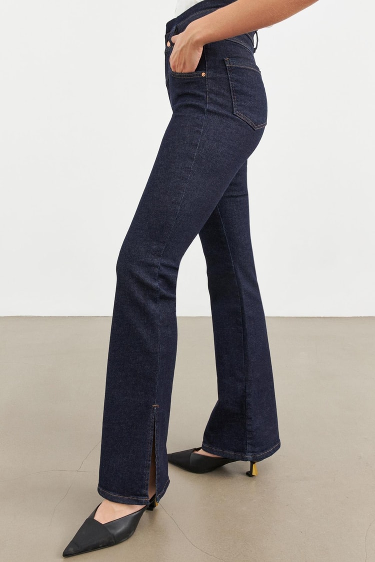 Mavi Bol Paça Kot Pantolon Kadın Jean modelleri