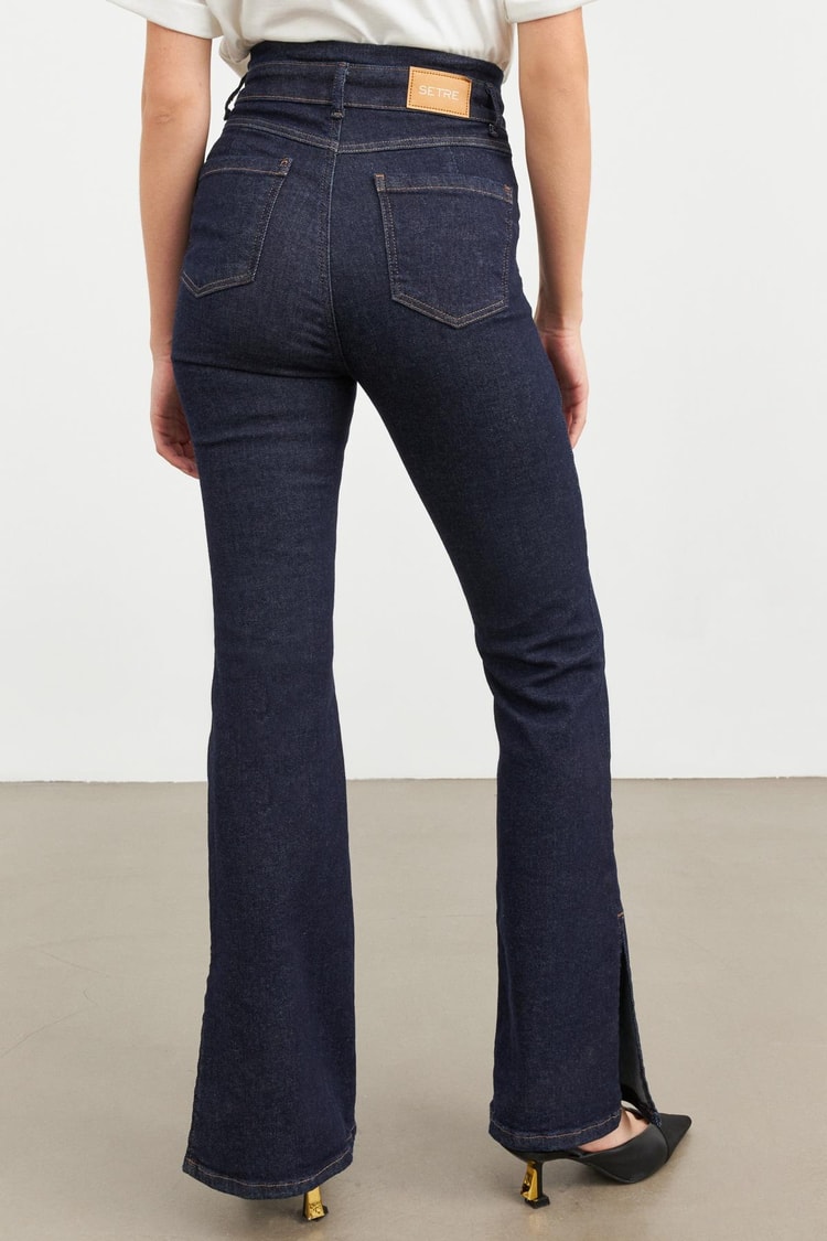 Mavi Bol Paça Kot Pantolon Kadın Jean modelleri
