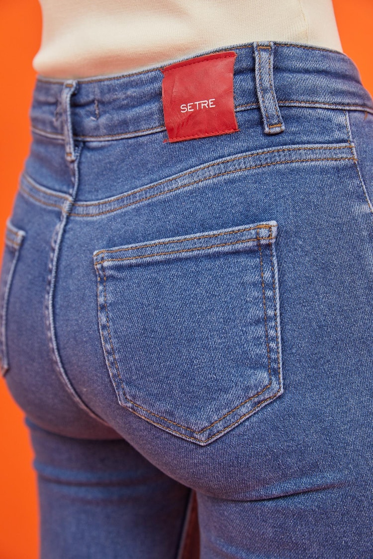 Mavi Yüksek Bel Skinny Jean Kadın Jean modelleri