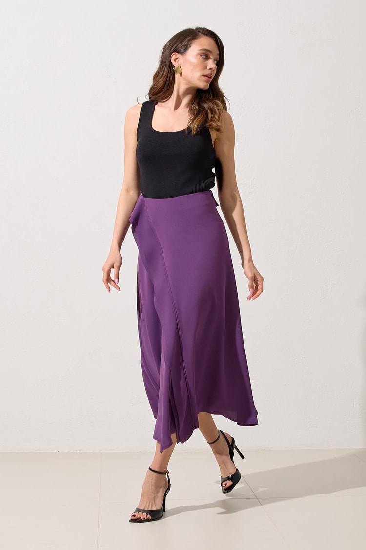 Mor 1YB3WSET0468 ETEK Kadın Skirt modelleri