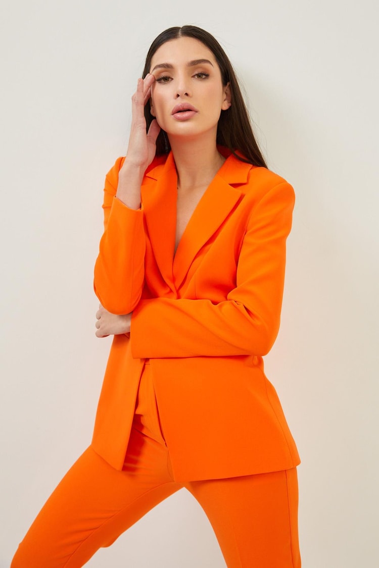 Oranj Blazer Ceket Pantolon Takım Kadın Takım Elbise modelleri