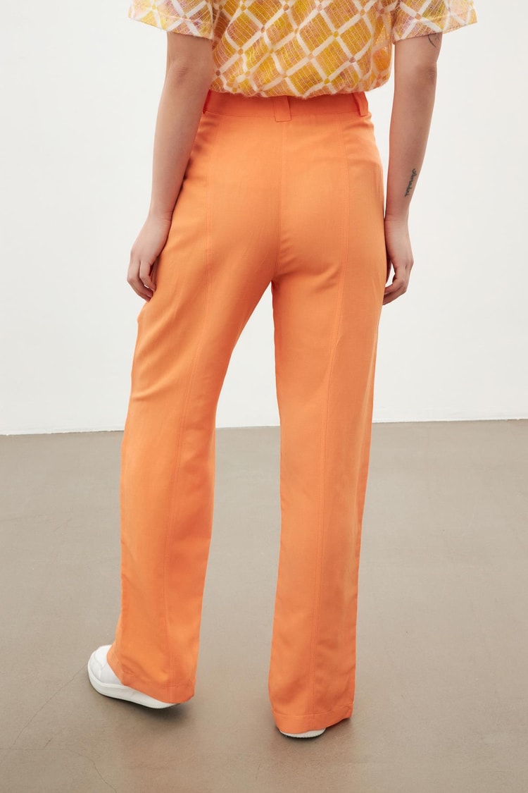 Oranj Geniş Kesim Pantolon Kadın Pantolon modelleri