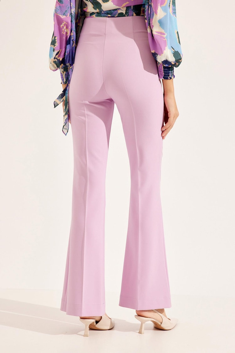 Pembe Bol Paça Pantolon Kadın Pantolon modelleri