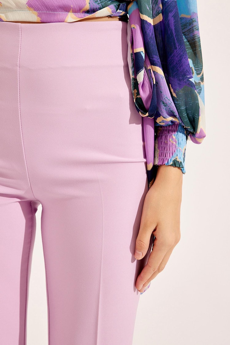 Pembe Bol Paça Pantolon Kadın Pantolon modelleri