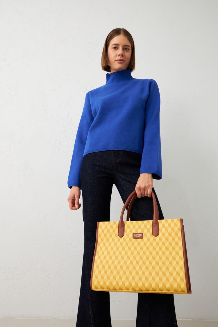 Saks Balıkçı Yaka Uzun Kollu Triko Kadın Triko modelleri