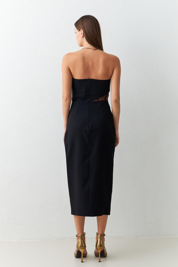 Siyah 1YD2CEL2443 ELBİSE Kadın Abiye Elbise modelleri