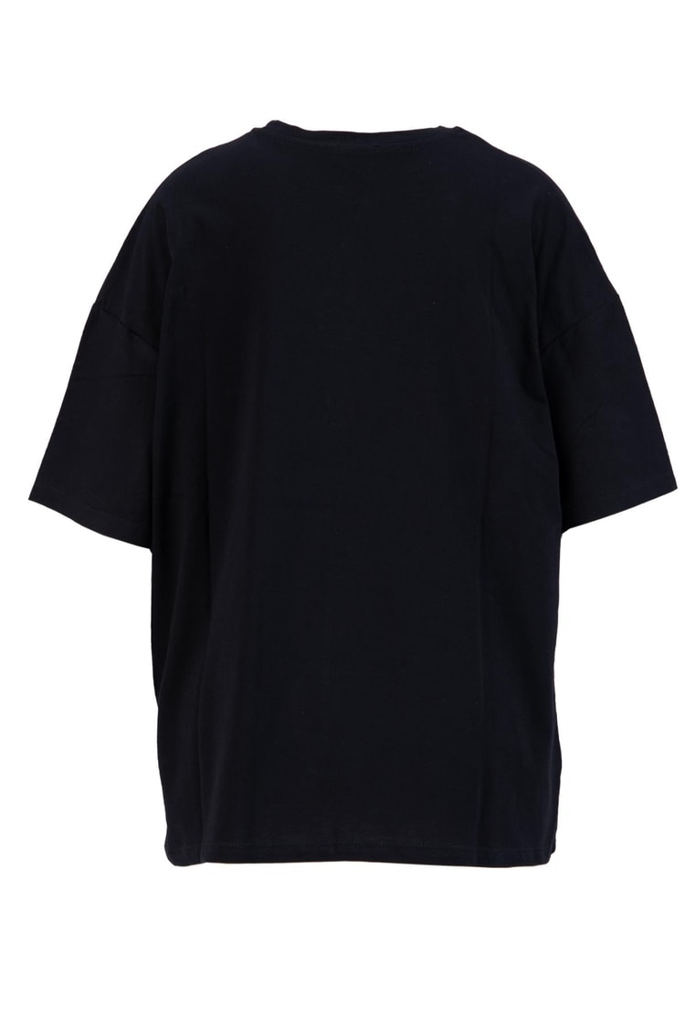 Siyah Bisiklet Yaka T-Shirt Kadın T-Shirt modelleri