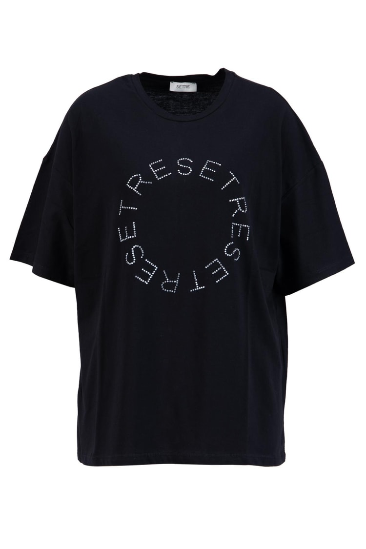 Siyah Bisiklet Yaka T-Shirt Kadın T-Shirt modelleri