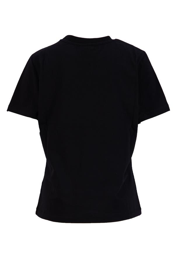 Siyah Çiçek Detaylı Setre Bantlı T-Shirt Kadın T-Shirt modelleri
