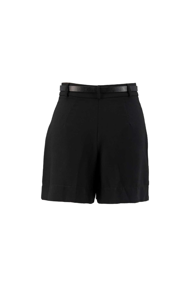 Black  Waist Pocket Wrist Length Waist Elastic Pencil Cotton Trousers Kadın Shorts modelleri