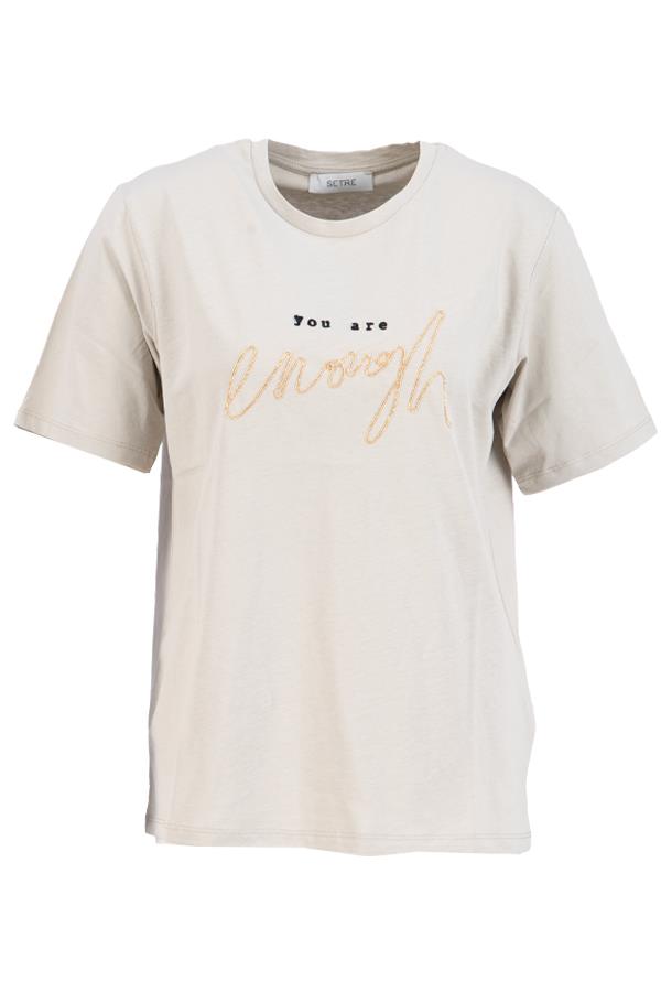 Taş Baskı Detaylı Bisiklet Yaka T-Shirt Kadın T-Shirt modelleri