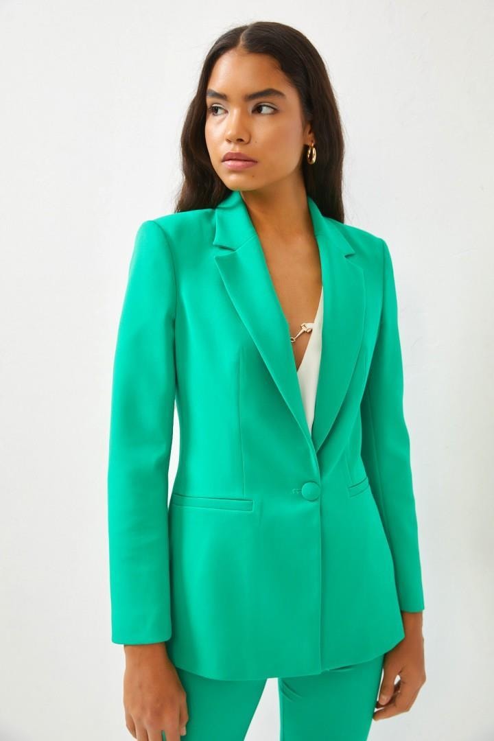Yeşil 1YI2CTA0185 (CK0354-PN0643) TAKIM Kadın Double Suit modelleri