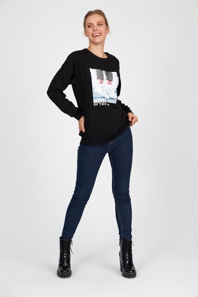 Siyah - Uzun Kol S-ShirtST050W7202501