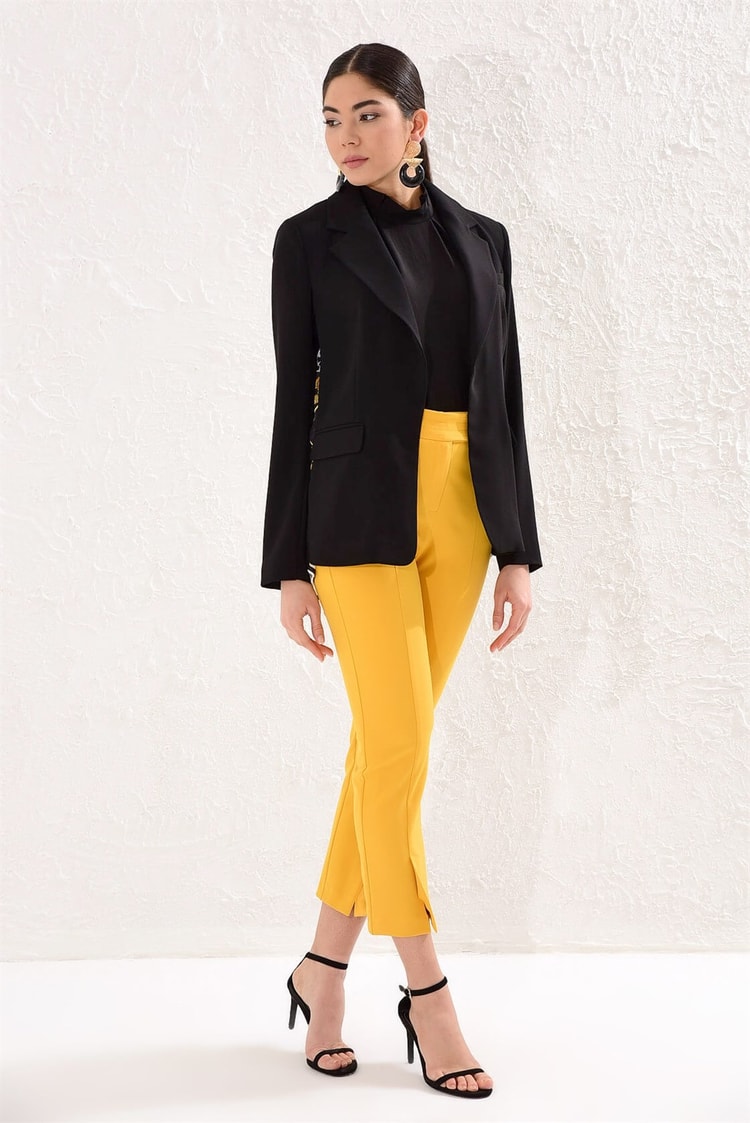 Siyah 1ym2cck0203  Mono Yaka Uzun Kol Basen Boy Blazer CeketST050S9012603