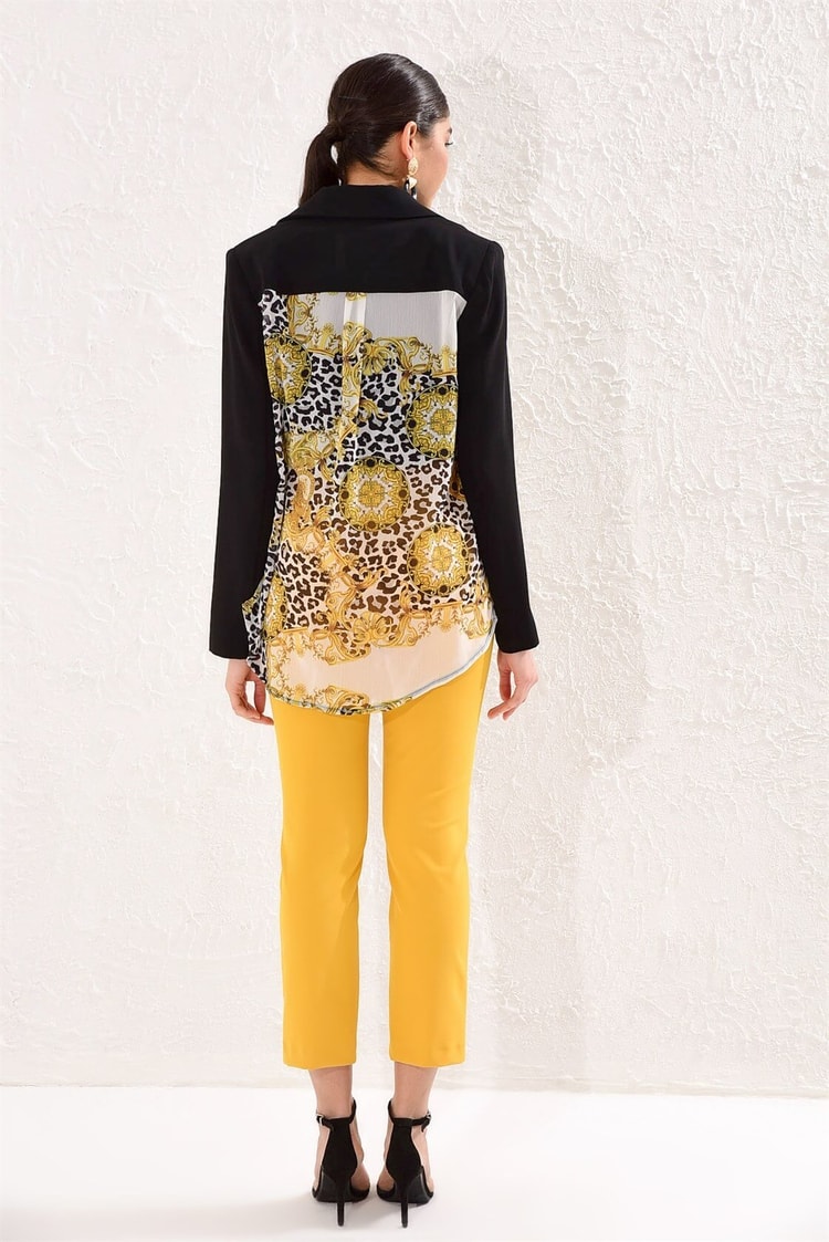 Siyah 1ym2cck0203  Mono Yaka Uzun Kol Basen Boy Blazer CeketST050S9012603