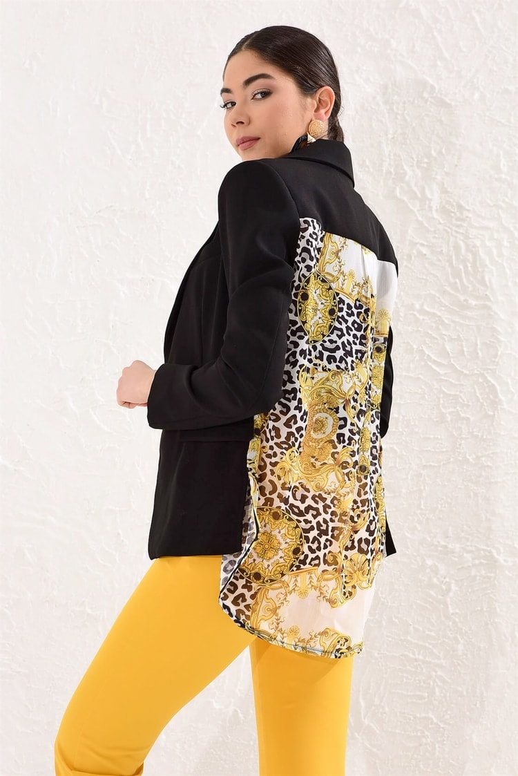 Siyah 1ym2cck0203  Mono Yaka Uzun Kol Basen Boy Blazer CeketST050S9012603