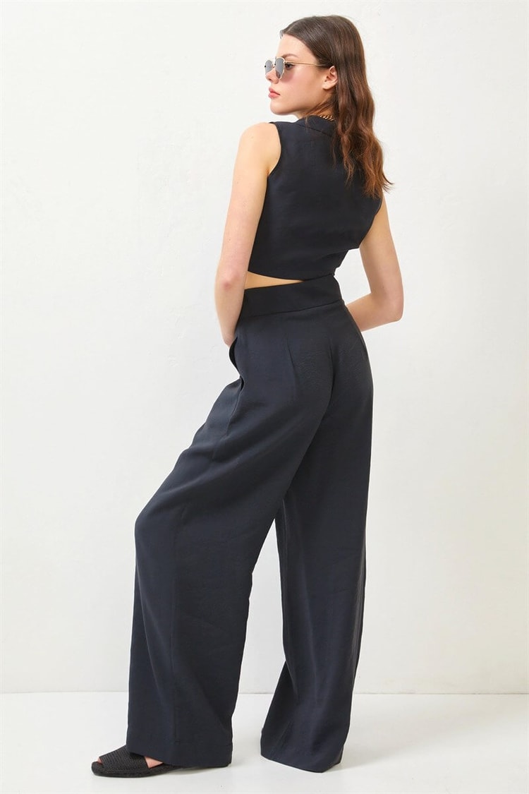 Siyah Bağcıklı Crop BluzST060S30615001